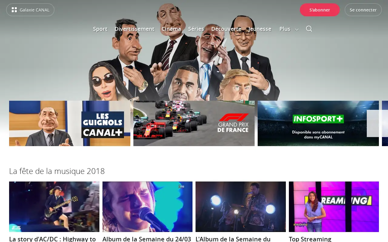 canalplus.com in 2018