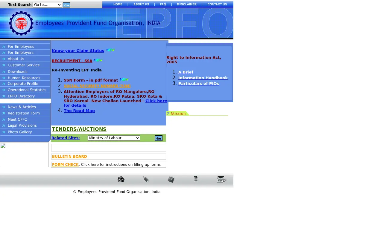 epfindia.gov.in on July 2, 2007