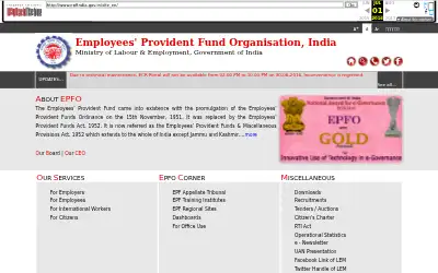 epfindia.gov.in in 2016