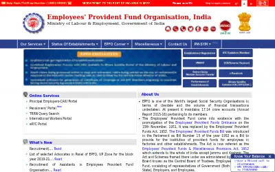 epfindia.gov.in in 2019