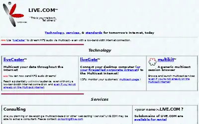 live.com in 1999