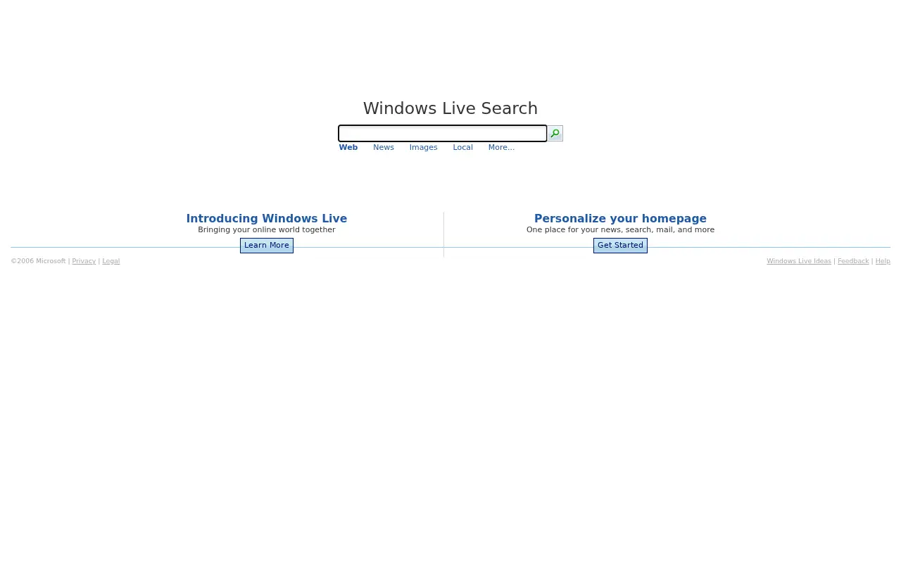 live.com in 2006