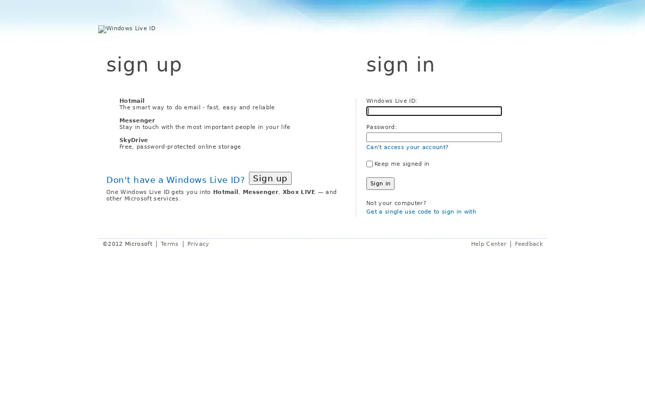 live.com on February 14, 2012