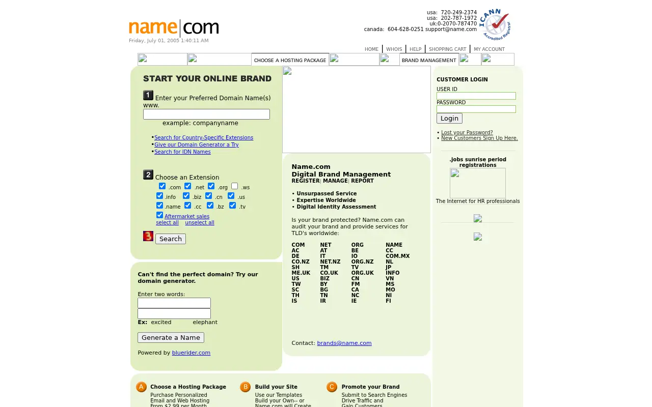 name.com in 2005