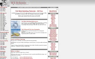w3schools.com in 2006