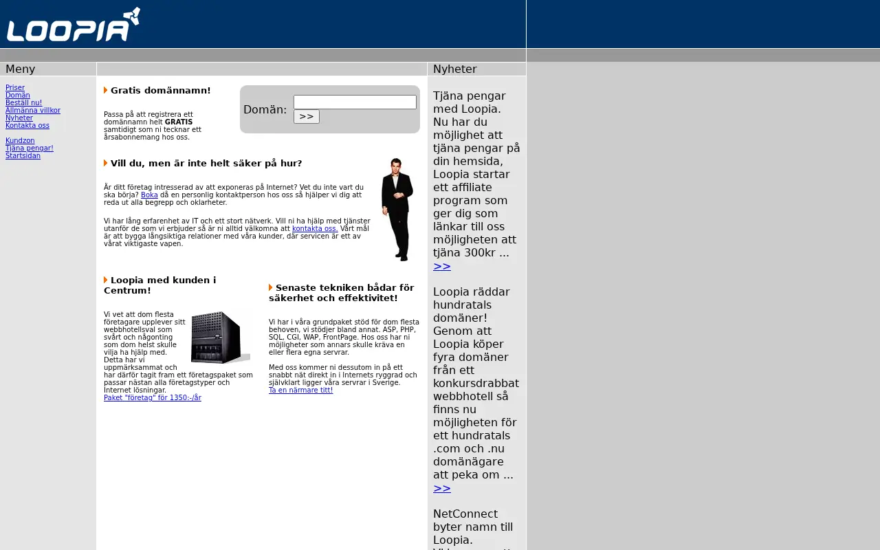 loopia.se in 2001