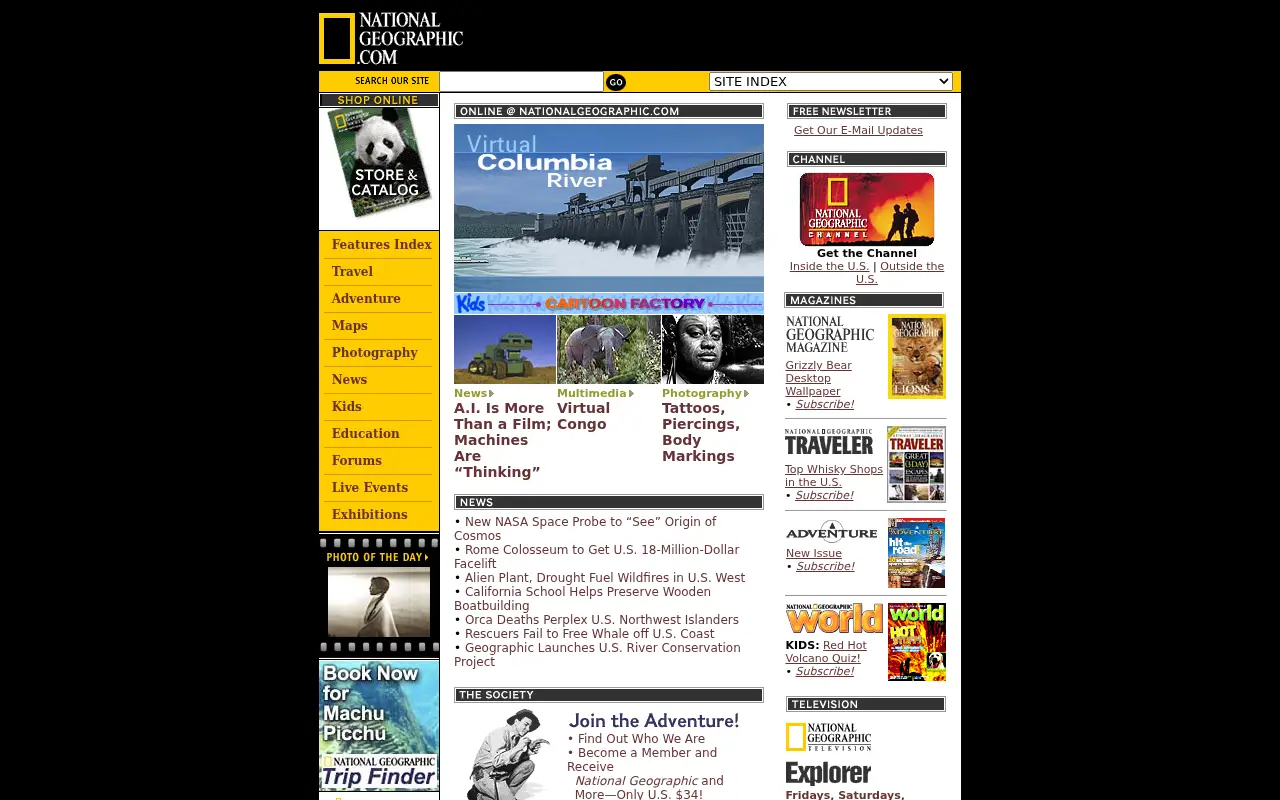 nationalgeographic.com in 2001