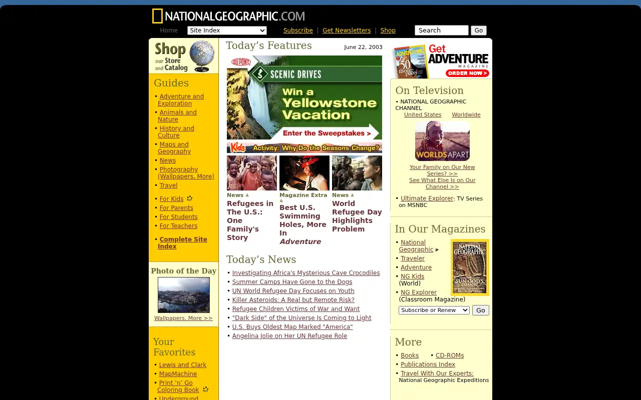 nationalgeographic.com in 2003
