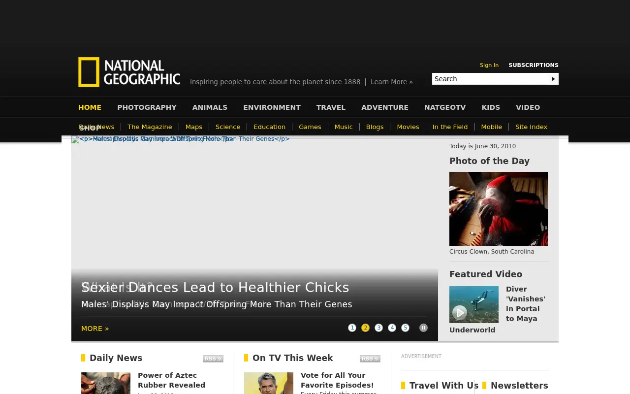 nationalgeographic.com in 2010