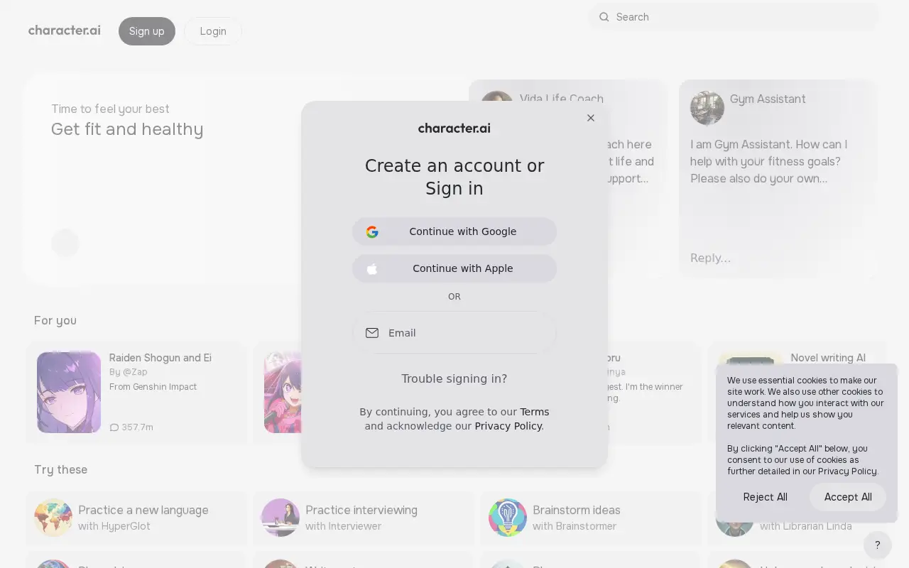 character.ai in 2024