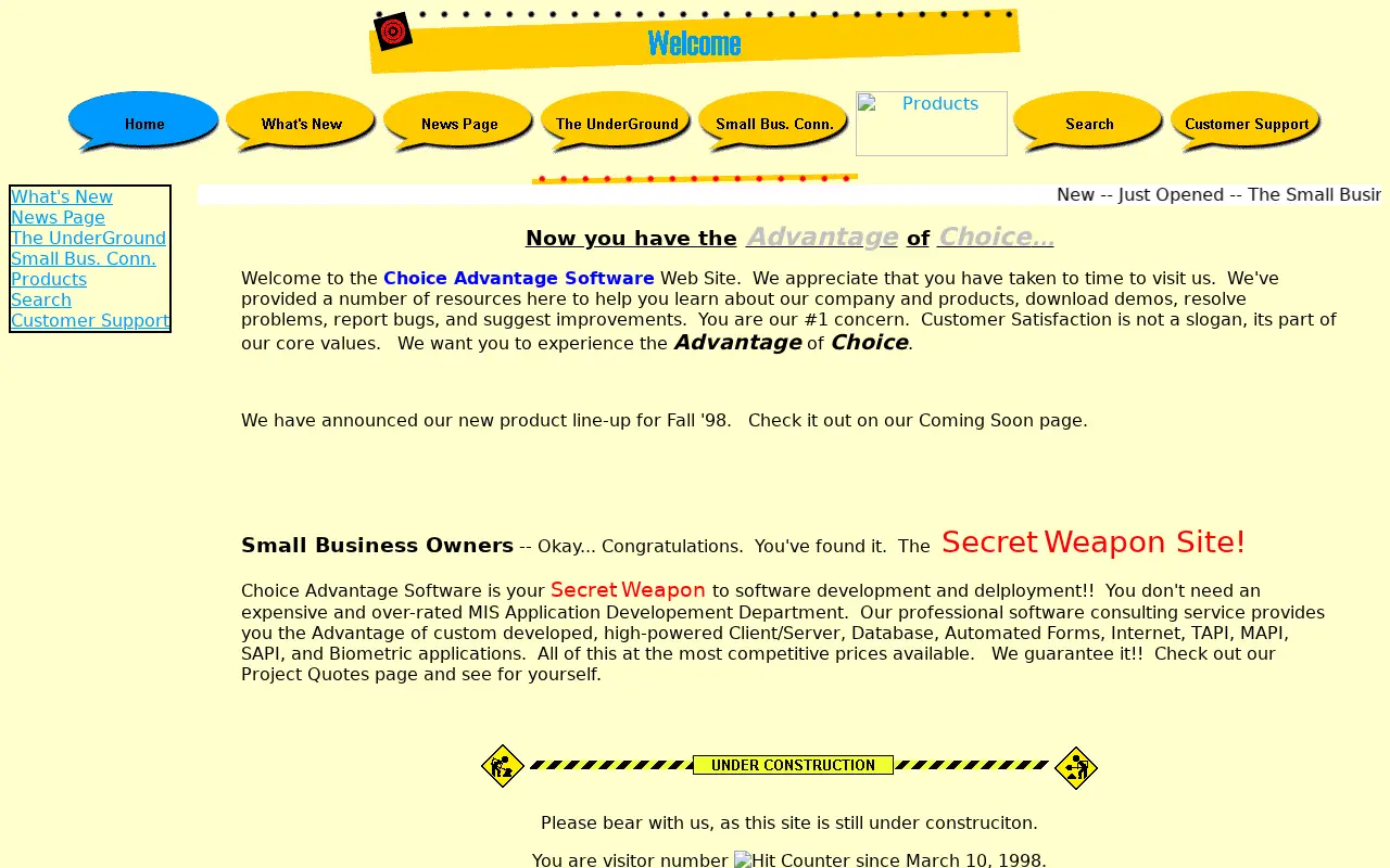 choiceadvantage.com in 2000