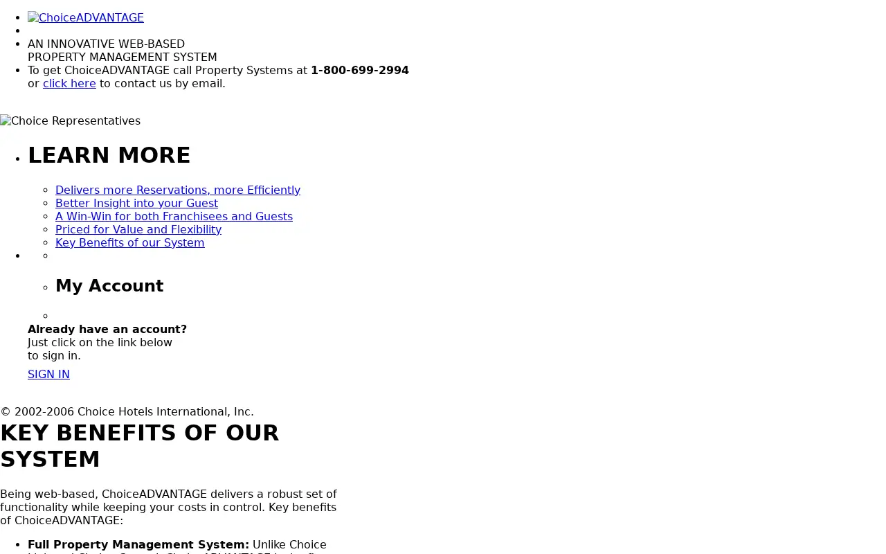 choiceadvantage.com in 2006
