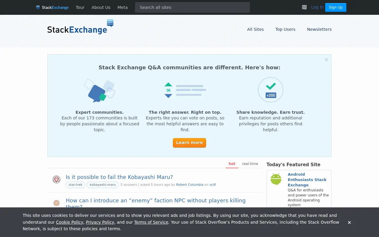 stackexchange.com in 2018