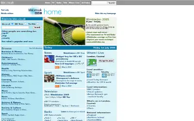 bbc.co.uk in 2005