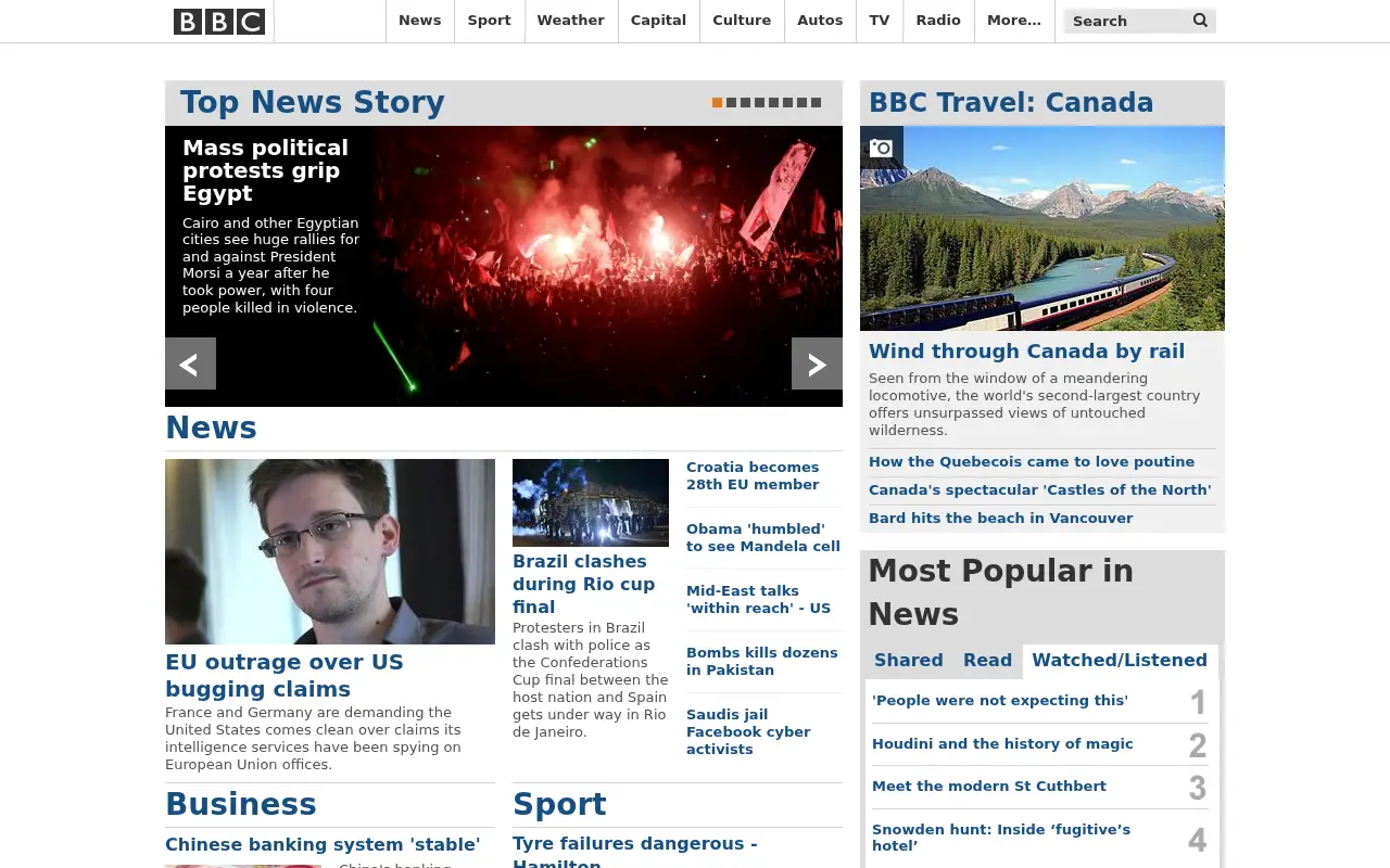 bbc.co.uk in 2013