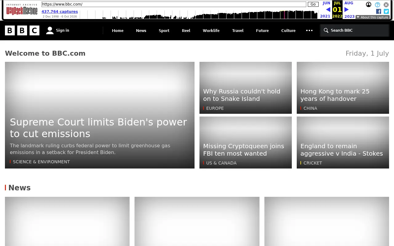 bbc.co.uk in 2022