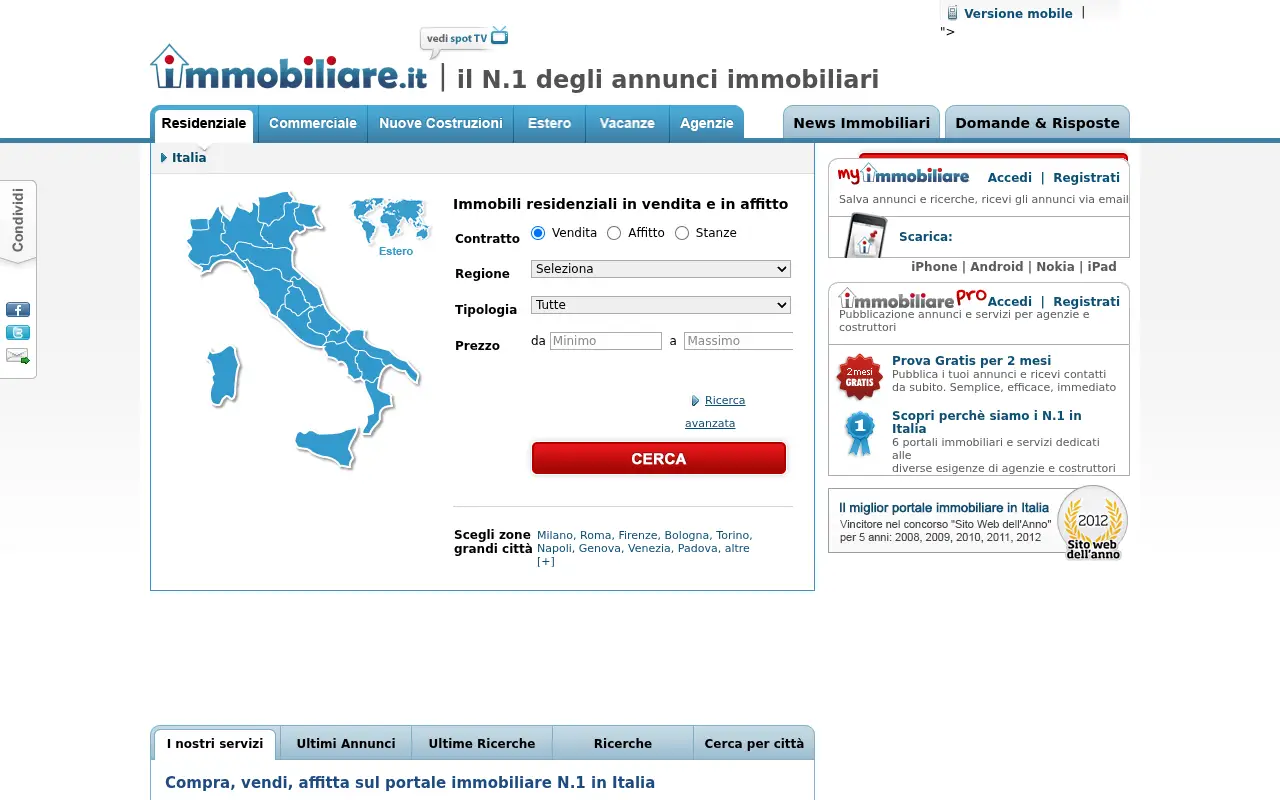 immobiliare.it on July 2, 2012