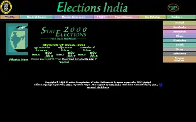 eci.gov.in in 2000