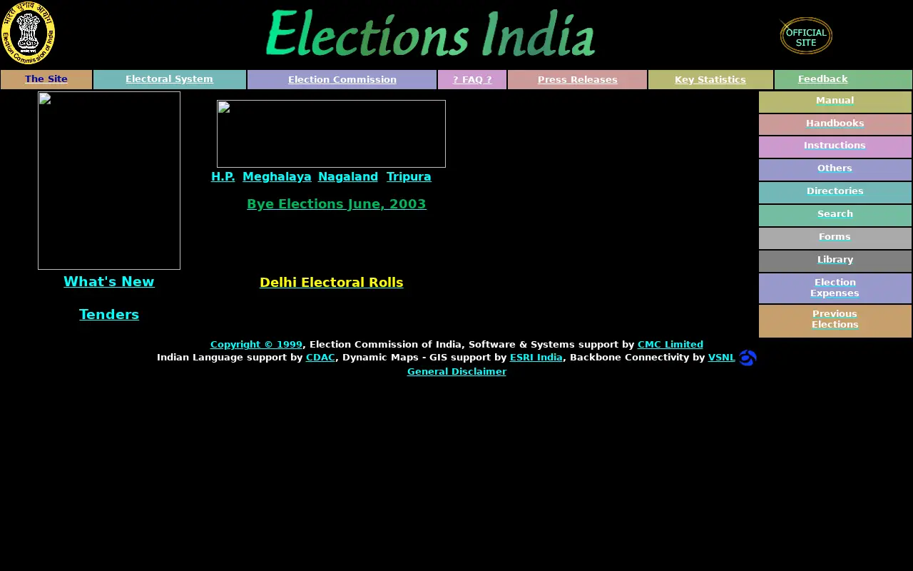 eci.gov.in in 2003