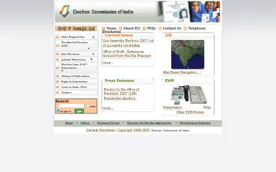 eci.gov.in in 2007