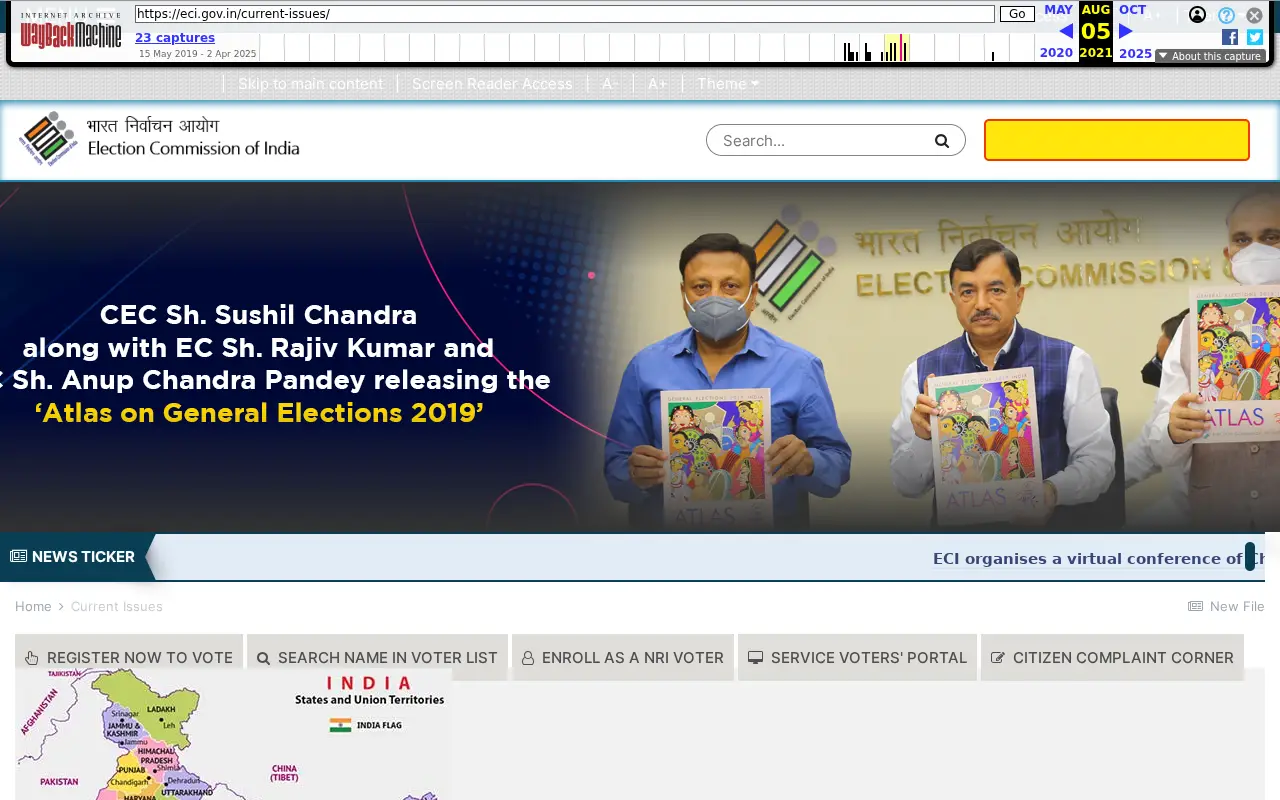 eci.gov.in in 2021