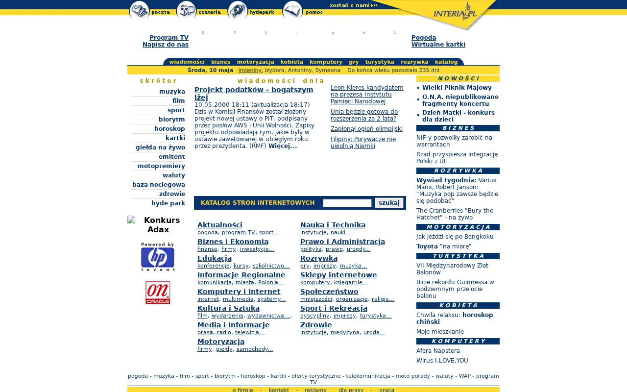 interia.pl on May 10, 2000