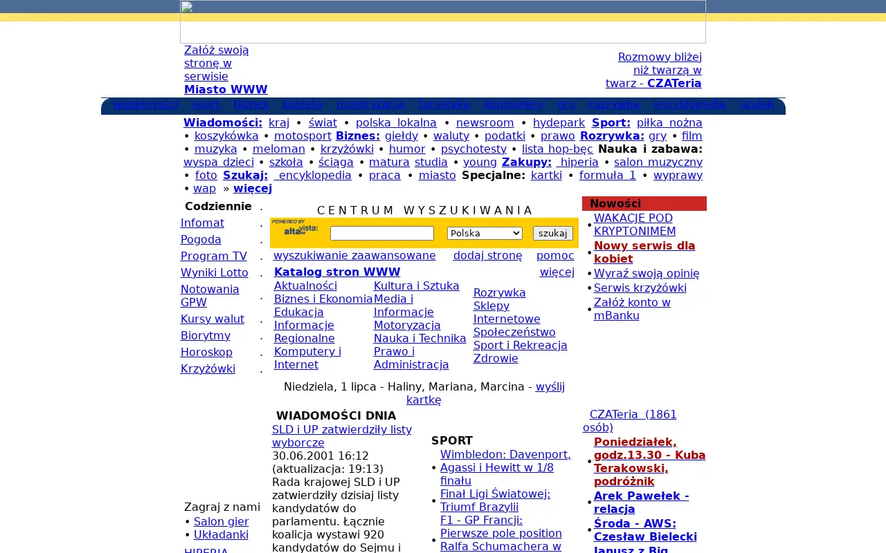 interia.pl in 2001