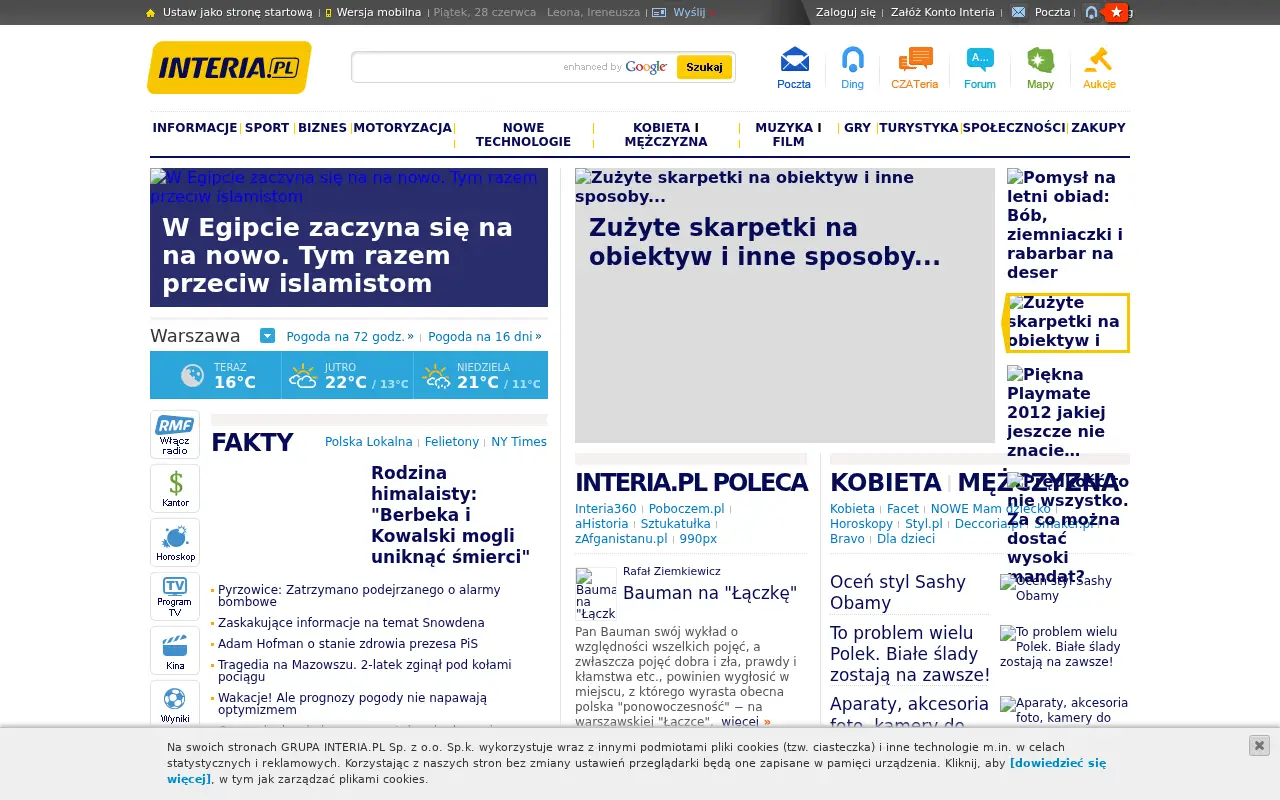 interia.pl in 2013
