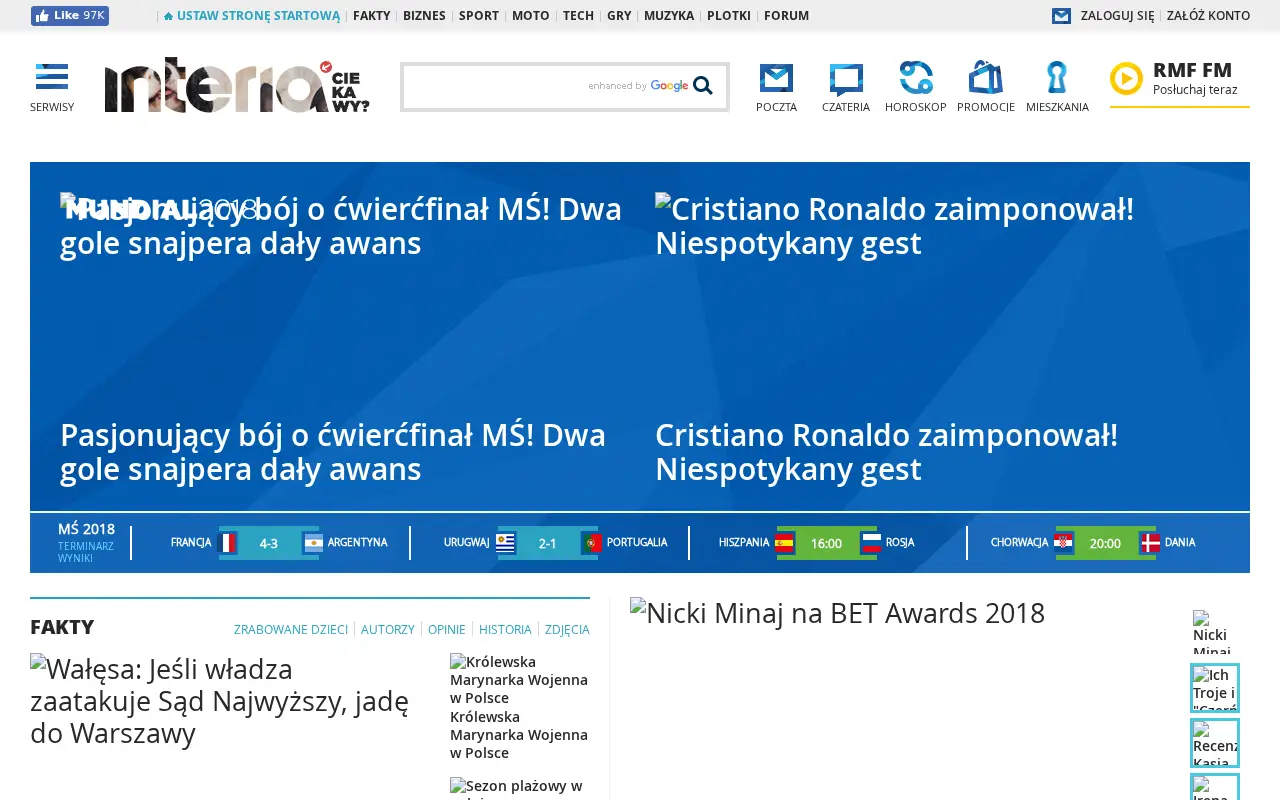 interia.pl in 2018