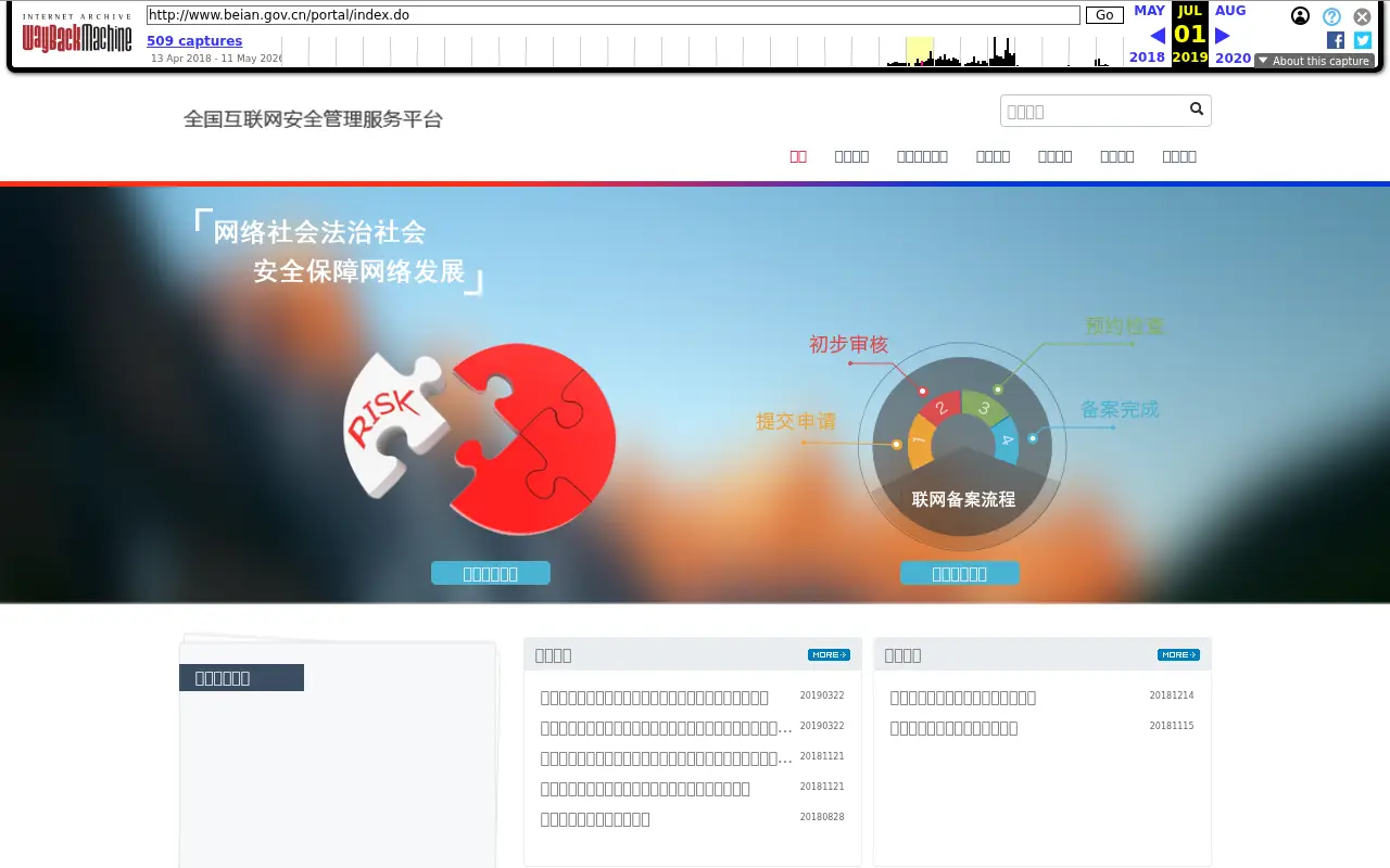 beian.gov.cn in 2019