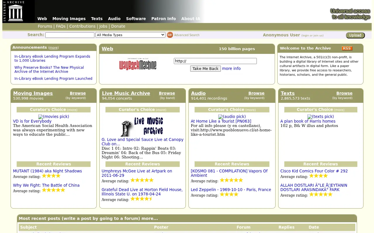 archive.org in 2011