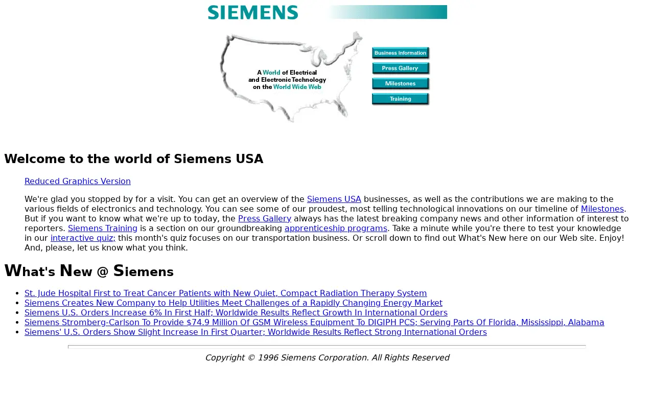 siemens.com in 1997
