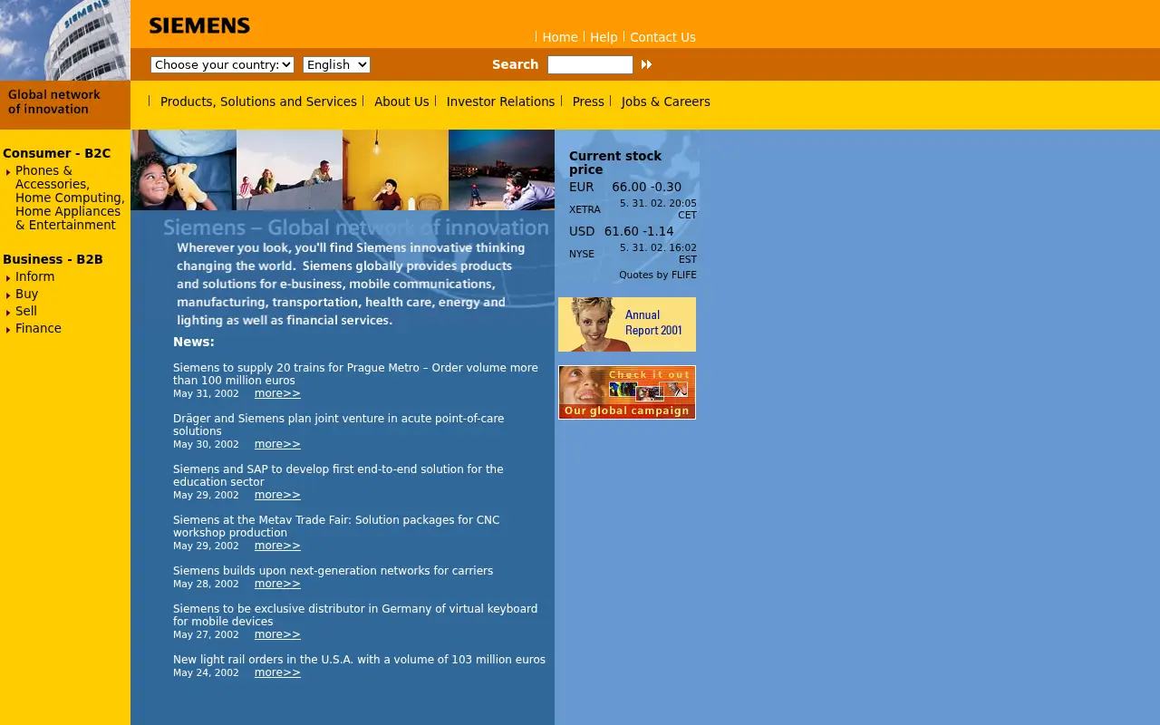 siemens.com in 2002