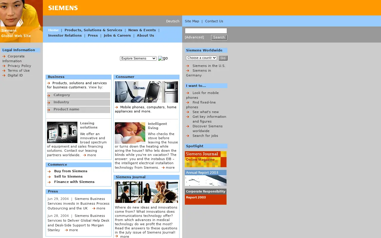 siemens.com in 2004