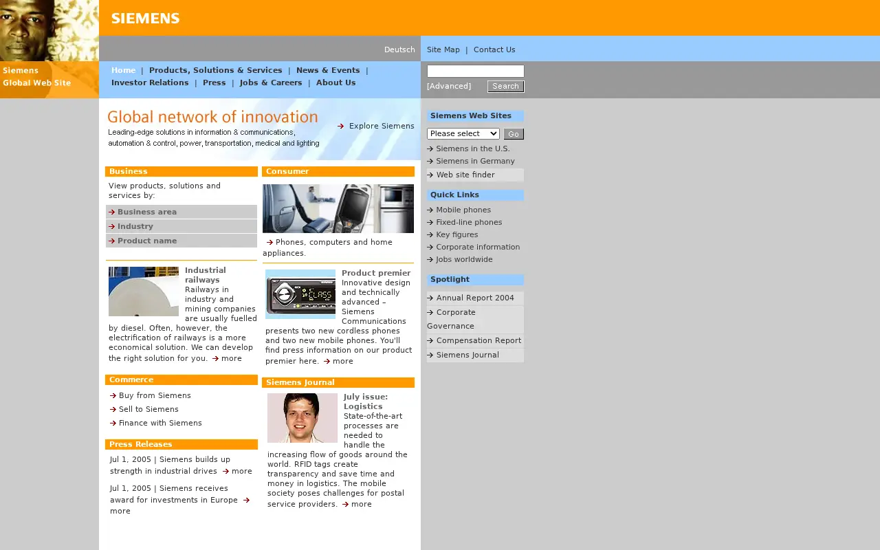 siemens.com in 2005