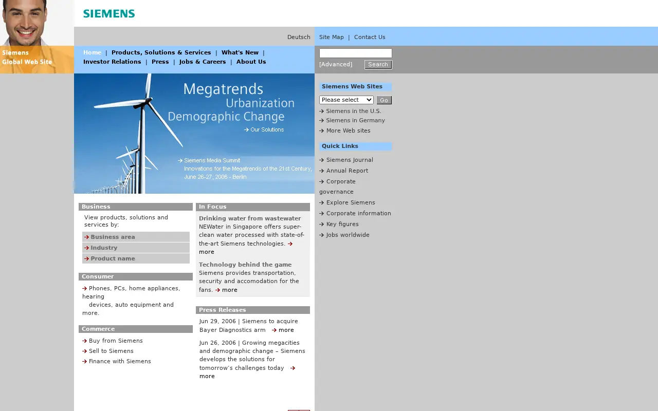 siemens.com in 2006