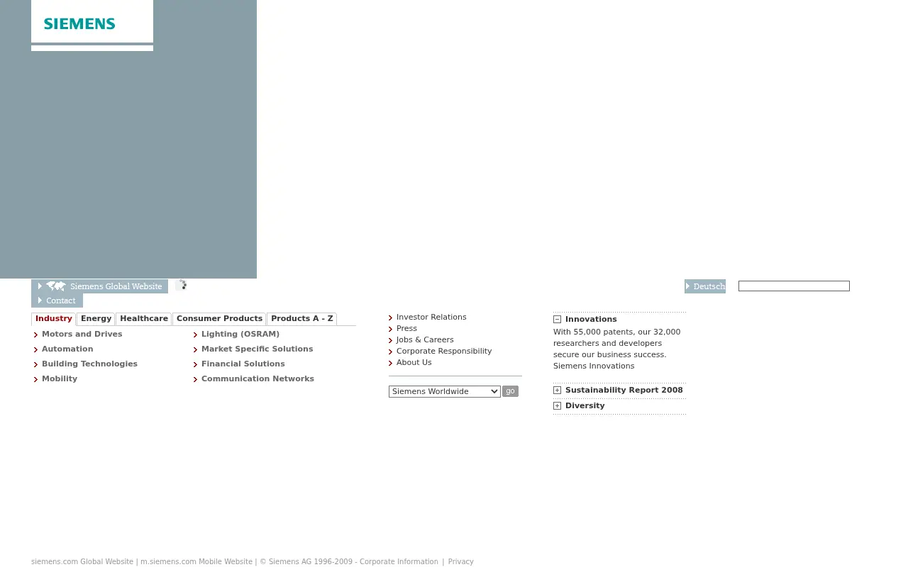 siemens.com in 2009