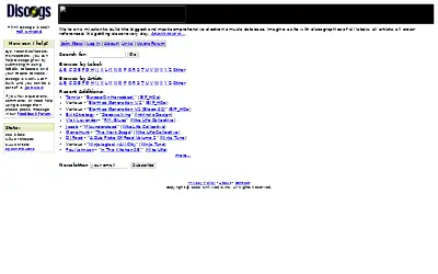 discogs.com in 2001