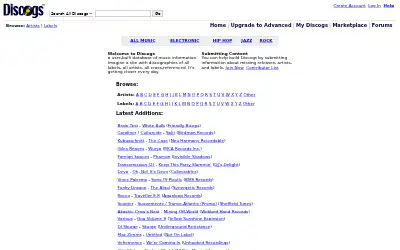 discogs.com in 2005
