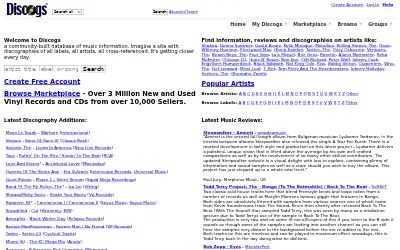 discogs.com in 2009