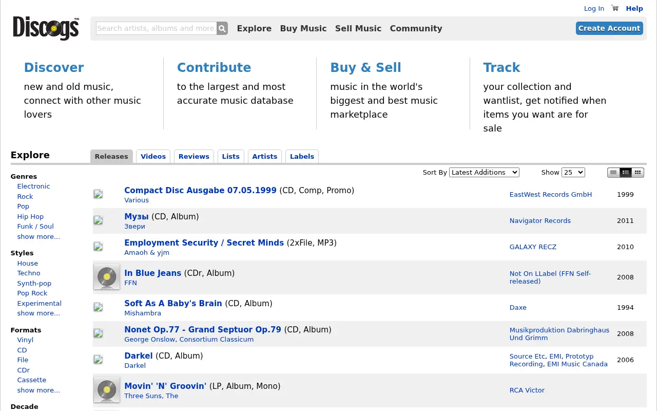discogs.com in 2011