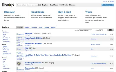 discogs.com in 2012
