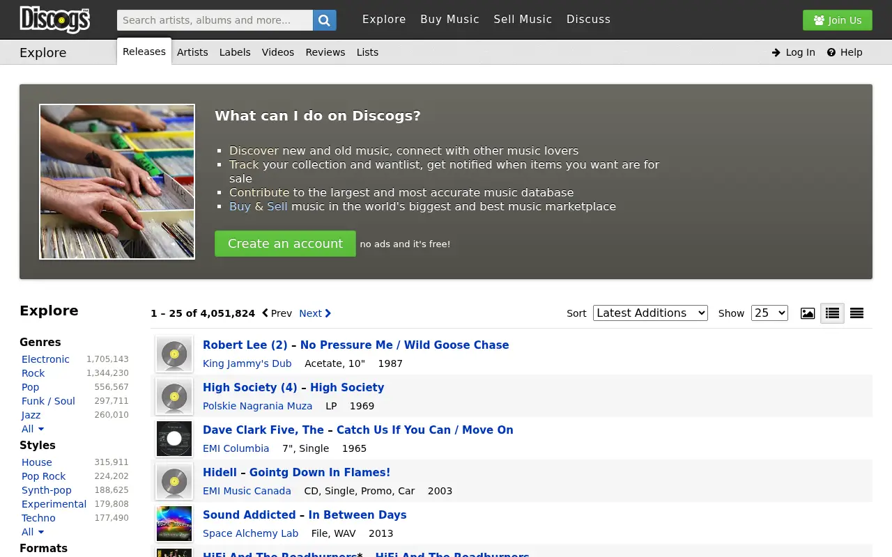 discogs.com in 2013