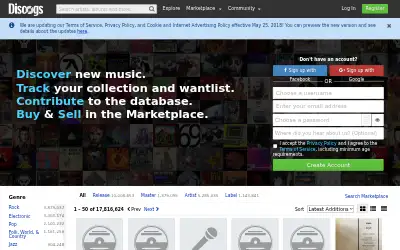 discogs.com in 2018