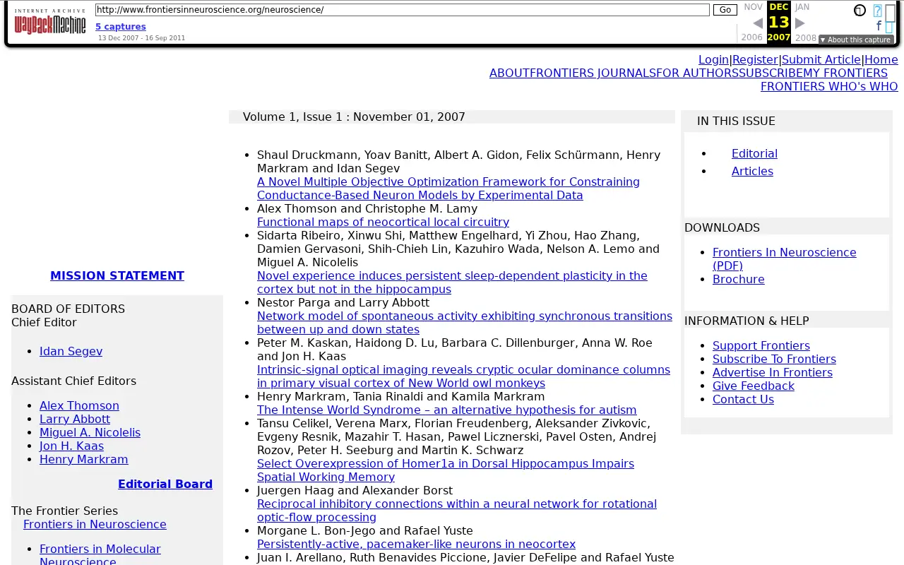 frontiersin.org in 2007