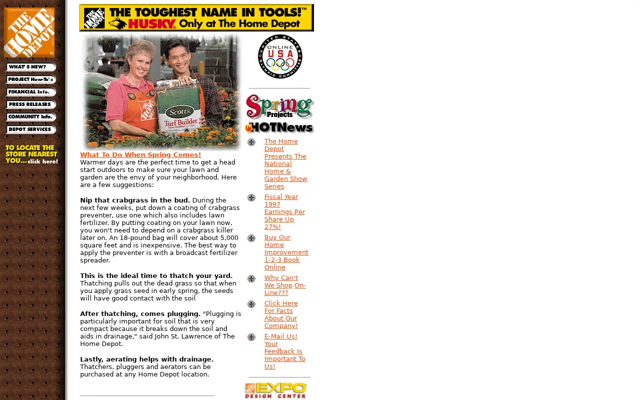 homedepot.com in 1998