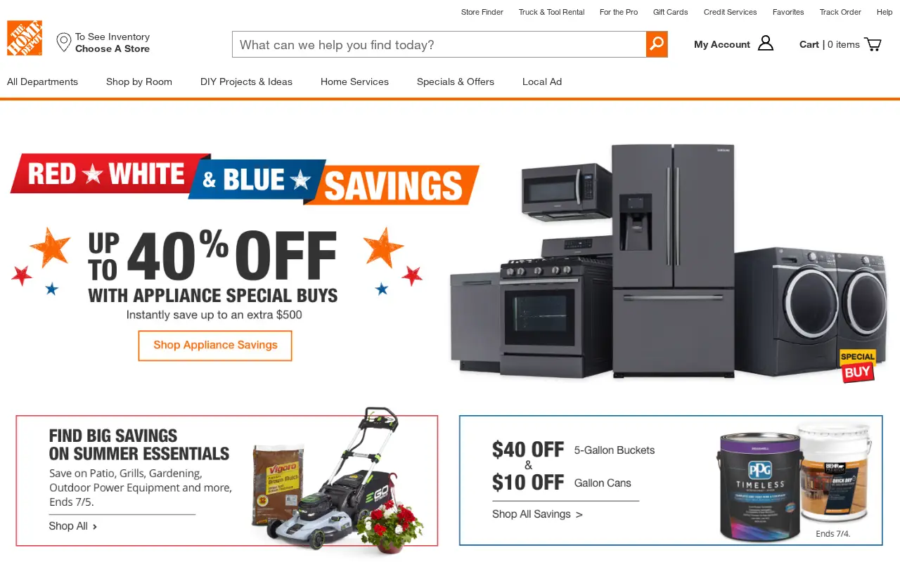 homedepot.com in 2018
