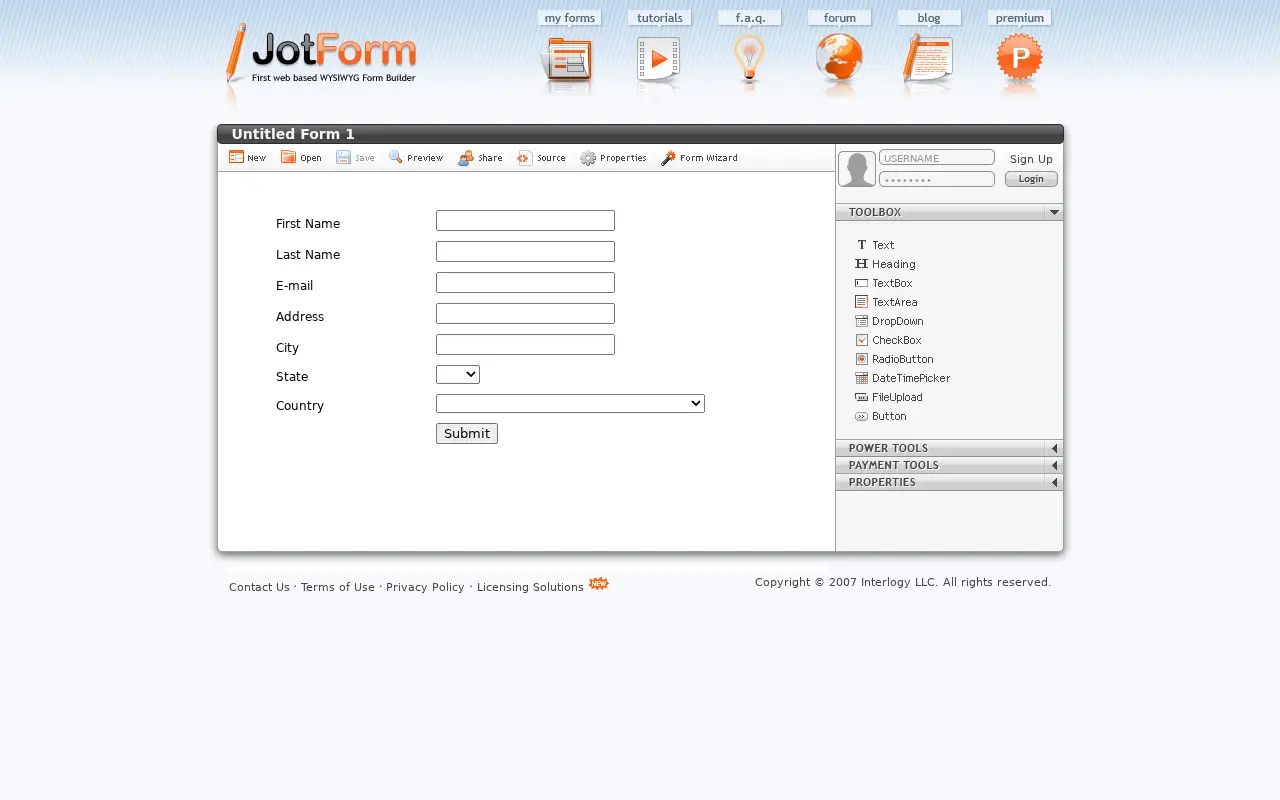 jotform.com in 2007