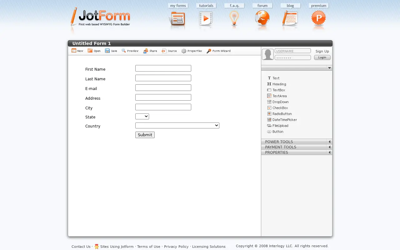jotform.com in 2008