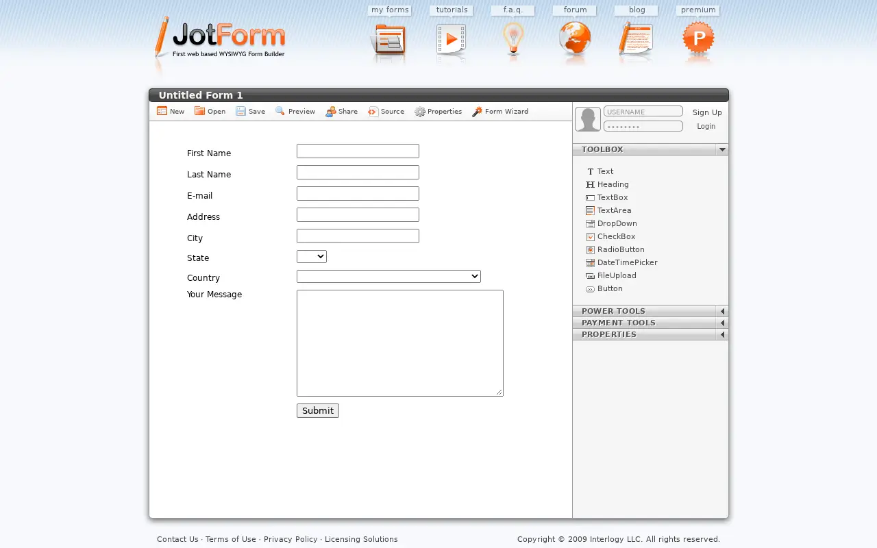 jotform.com in 2009